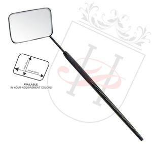 Miroir rectangulaire noir, Extension de cils, avec poignée en acier inoxydable, étiquette privée, pratique, de couleur noire - Product Image 2