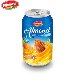 Jojonavi OEM เครื่องดื่มอัลมอนด์330มล. พร้อมนมน้ำแครอทผู้ผลิตเครื่องดื่มกระป๋องประเภทน้ำผักและผลไม้ - Product Image 1