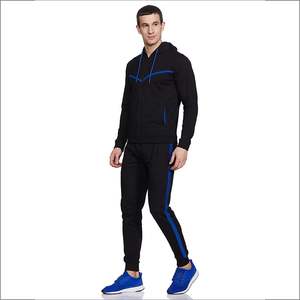 Survêtement de sport pour hommes en coton polaire, de haute qualité, personnalisé, vente en gros, ensemble 2 pièces à capuche et fermeture éclair, 2020 - Product Image 4