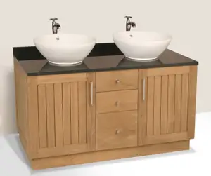 Luxury Style Bagno Vanity Con Solido Legno di Teak e Lavello