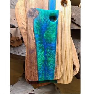 Pierre de résine en bois fromage sûr gâteau pain grillé personnalisé fantaisie coupe planche à découper et taille et trou personnalisés - Product Image 2