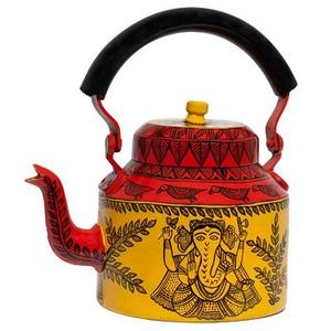 MULTI COLOR HANDIPAINTED DECORATIVE ALUMINIUM TEA KETTLE BEST QUALITY ORIGINAL AUTHENTIC TEA KETTLE - Product Image 4