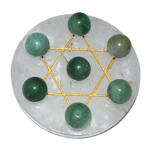 7 noir Boule D'agate sur Or Étoile de David Base En Cristal - Product Image 6