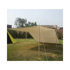High Quality Latest Portable Lightweight Waterproof Rainproof Tarp Tent Awning Outdoor Custom Size 3*4M 4*6M 100% Cotton Canvas