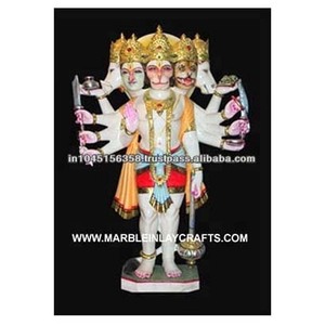 Statue Of Panchmukhi Marble Hanuman - Product Image 1