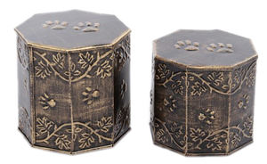 IRON PET CREMATION <b>URN</b> BRASS ANTIQUE PET <b>URN</b> BARREL <b>ASHES</b> <b>URN</b> <b>FOR</b> PET DESIGNER PET <b>URN</b> PAW ENGRAVED PET <b>URN</b> <b>DOG</b> PET <b>URN</b> - Product Image 6