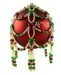 Custom Size Decorative Christmas Beaded Ball Cover with Cheapest Price