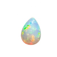 Opale d'Éthiopie naturelle non traitée de haute qualité, forme poire, 5,90 carats, pierre précieuse, cabochon, certifiée IGI, blanche