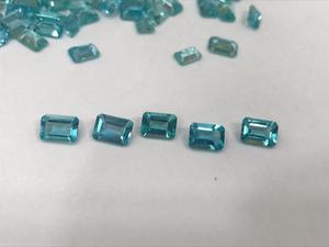 Usine En Gros Émeraude Coupe Naturel Apatite Gemmes Bleu Topaze Paraiba Cristal Verre en Rond Octogone 9mm Tailles Fabrication de Bijoux - Product Image 4