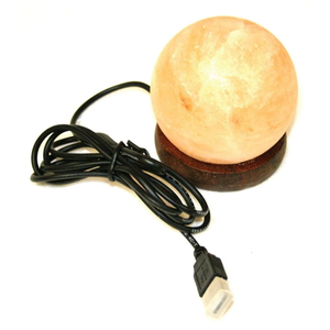 Boule de sel himayen en sculpté à la main, cristal organique, en forme de boule de nuit, lampe, 5 pièces - Product Image 3