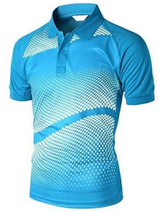 Chemises formelles à manches courtes en jersey polyester/coton imprimé pour hommes - Product Image 3