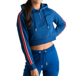 Sudaderas cortas con cremallera personalizadas para mujer OEM, 100% algodón, sudaderas económicas - Product Image 1