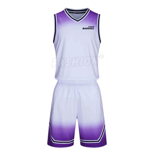 Uniforme de basket-ball sportif pour hommes avec impression de logo personnalisée en polyester/coton Uniformes de basket-ball à bas quantité minimale de commande - Product Image 1