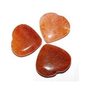 Aventurine rouge cœur de palmier pierre cristal pierre de palmier cœur gonflé pierre naturelle de guérison reiki pierre précieuse quartz grossiste - Product Image 6
