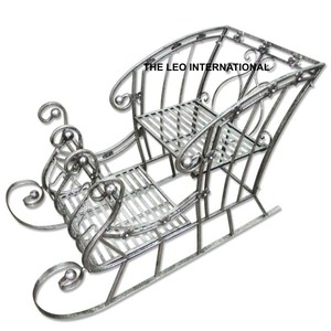 Silver Metal <b>Christmas</b> Sleigh Eco-Friendly Table <b>Top</b> Home Decoration for Xmas Storage <b>Christmas</b> Ornaments Holiday Display - Product Image 3