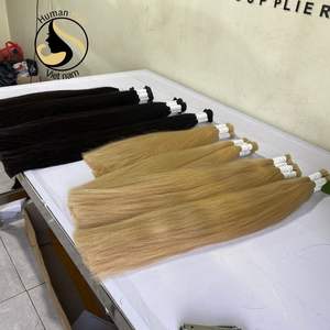 Extensions de cheveux vierges à cuticules, naturelles, lisses, couleur blond, pour femmes, meilleure vente, - Product Image 5