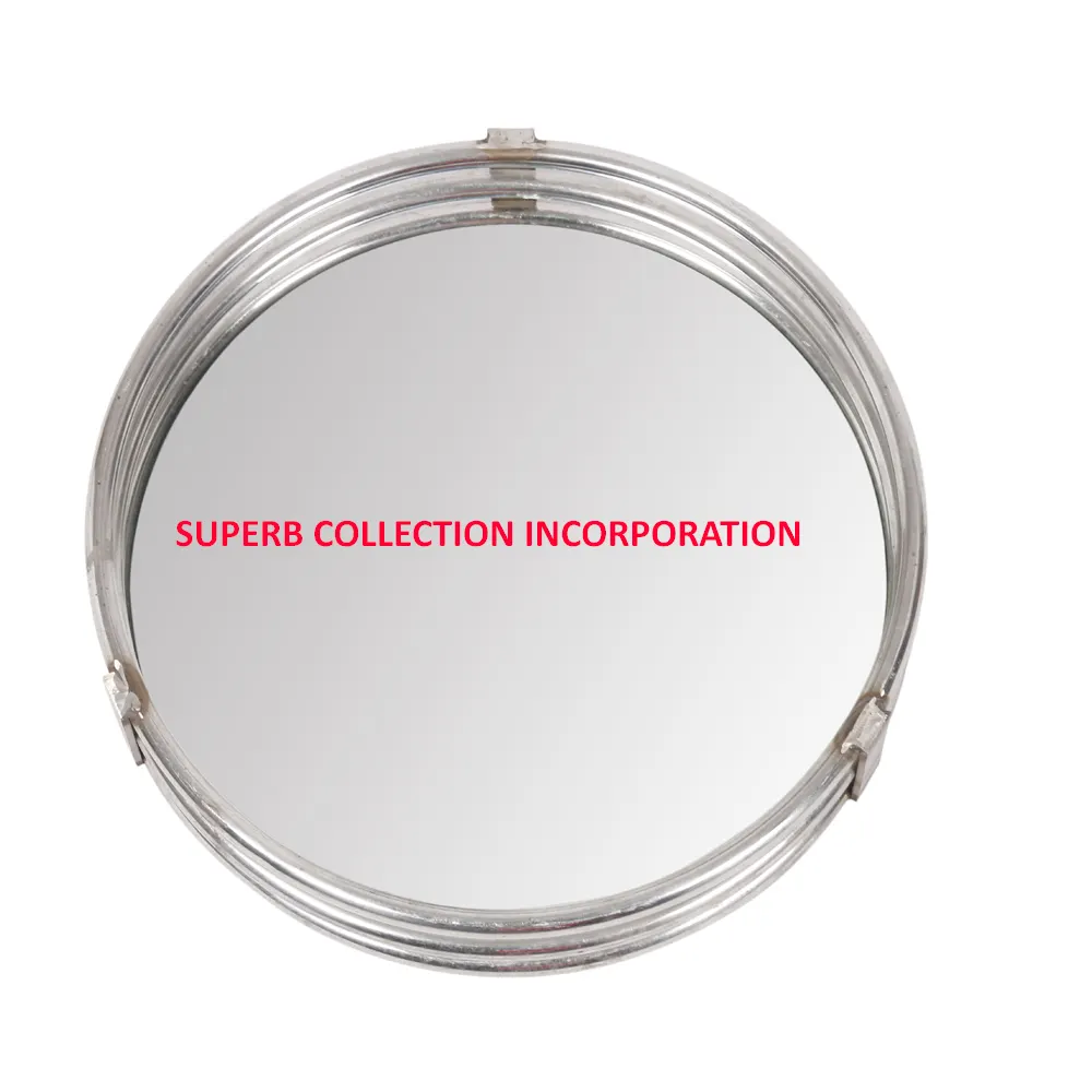 Silver Shiny Round Wall Decor Mirrors for Wall Handmade