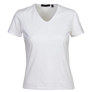 Camisetas elásticas con cuello en V para mujer, 2021 - Product Image 3