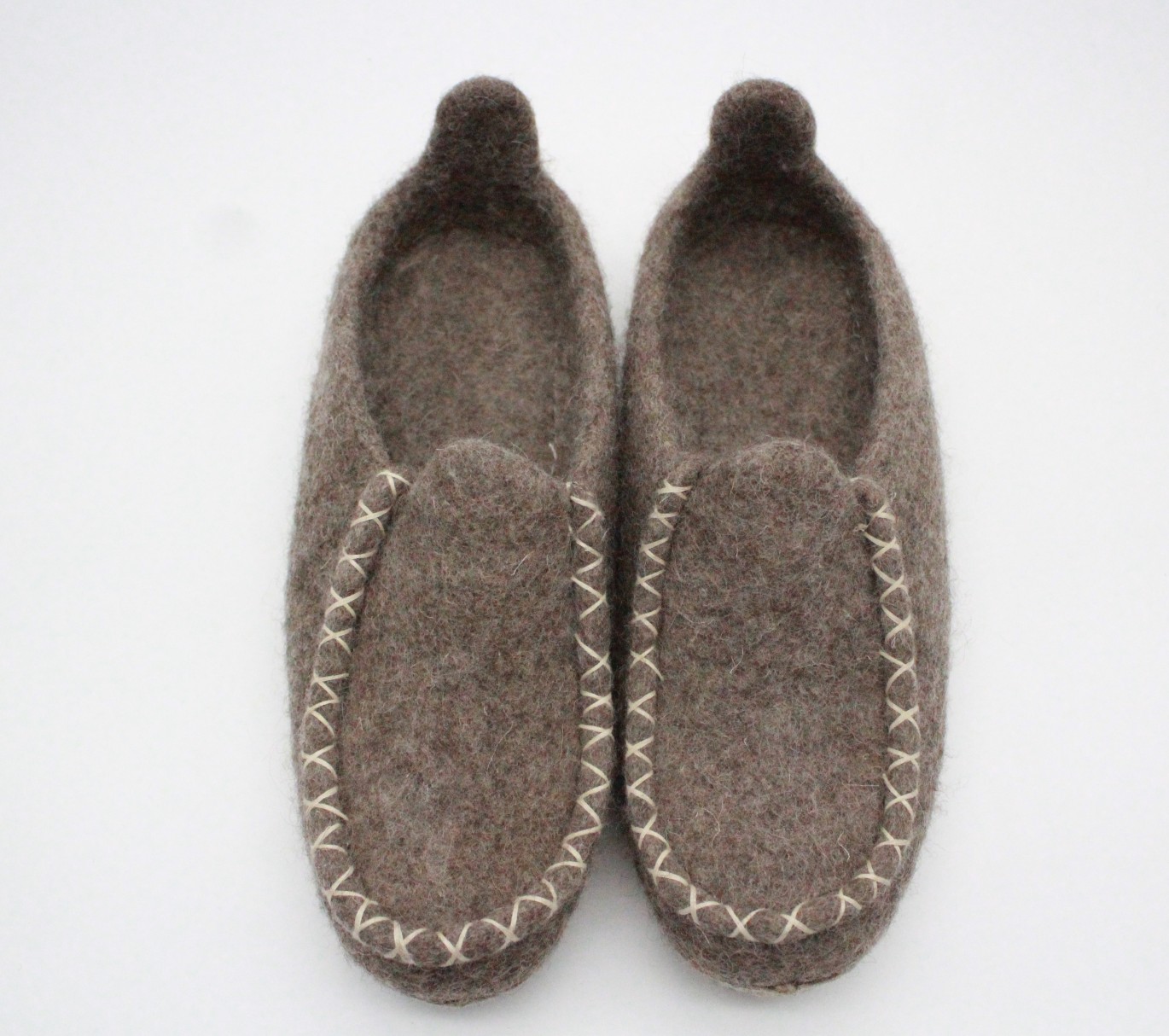 Стильная фетровая коричневая обувь-удобная мужская обувь-домашние лоферы-сшитые Дизайнерские кроссовки-Экологичные тапочки-теплая обувь