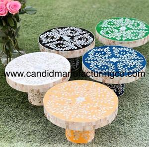 แท่นวางเค้กแบบฝังกระดูกไข่มุกของราชวงศ์ถาดเค้กวันเกิดสำหรับทำขนมปังอุปกรณ์ทำเค้กระดับพรีเมียม - Product Image 1