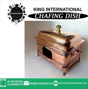 Findking — réchaud rond de Buffet en acier inoxydable plaqué or, plat à friser avec des feuilles d'érable, de haute qualité - Product Image 4
