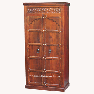 Clothes Storage Closet <b>Wardrobe</b> Design Solid Wood Cabinet Hand Carved Bedroom <b>Wardrobe</b> India - Product Image 2