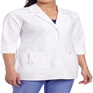Venta al por mayor personalizado Unisex Doctor Lab bata transpirable cómodo algodón poliéster alta calidad Hospital uniformes - Product Image 3