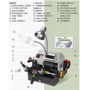 Machine à découper les clés de TAIWAN, avec lampe, de haute qualité - Product Image 4