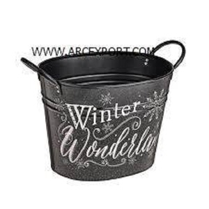 Galvanized Ice Bucket <b>Cheap</b> Classic Decoration Designer Christmas Wedding & Party Decoration Design Fancy Ice Bucket Grey Color - Product Image 5