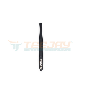 Pinza para Cejas TEEJAY de Acero Inoxidable Negro Mate de 9.5cm con Punta Fina, Duradera y Precisa, con Logotipo Personalizado en Color Disponible - Product Image 1