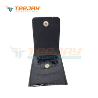 Nouvel Arrivage OEM/ODM TEEJAY ETP-480 Pochette en Raxine Noire Effet Crocodile pour 2 Pinces à Épiler et 1 Ciseaux, Couleur et Logo Personnalisables