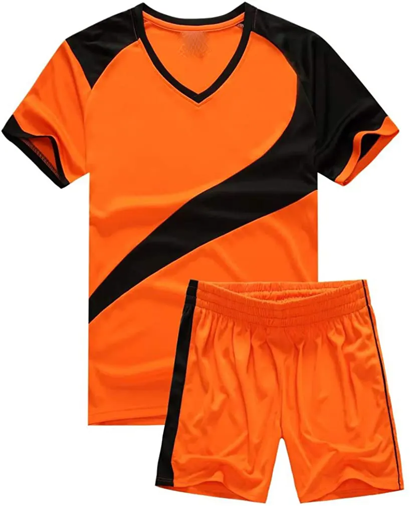 Uniformes de fútbol para hombre, ropa deportiva y de entrenamiento naranja, uniformes de fútbol, nuevo modelo de camiseta de fútbol