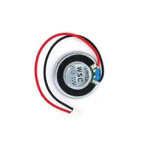 Taidacent Buzzer Speaker Sistem Musik, Pengeras Suara 8 Ohm 1 W 28Mm Pengeras Suara Bel Klakson Pengeras Suara dengan Kabel XH2.54 Magnetik