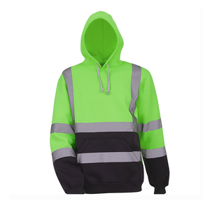 Sudadera con capucha de seguridad con cremallera de manga completa de alta visibilidad logotipo personalizado ropa de seguridad reflectante de alta visibilidad para lluvia diseño personalizado - Product Image 6