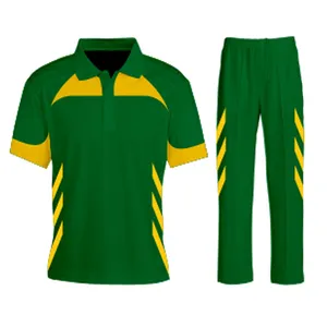 Uniformes de cricket personalizados con diseño de Jersey sublimado de alta calidad con logotipo de marca personalizado y nombre de equipo