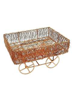 ตะกร้าใส่ของพร้อมถาดใส่ผลไม้แบบกว้างดีไซน์ตามสั่งจากผู้ผลิตอินเดีย - Product Image 1