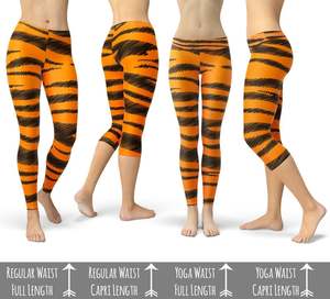 Leggings personnalisés inspirés des rayures de Tigger - Leggings en version Capri ou longueur complète - Product Image 6