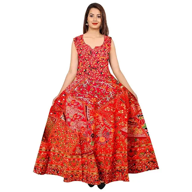Длинная Куртис для женщин в Индии новейшая женская одежда индийская искусственная хлопчатобумажная ткань низкая цена дешевая Куртис оптовая продажа печатная Курти