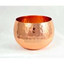 natural copper polished bowl