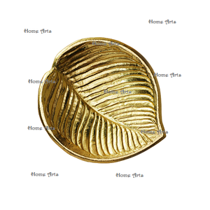 Plat à feuilles en aluminium de qualité supérieure Design tendance Plat de service de collations aux fruits secs de grande taille pour la vente chaude - Product Image 6