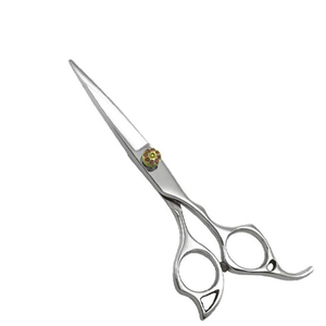 Ciseaux de coiffure professionnels avec repose-doigts fixe, bord tranchant, 6 pouces, acier inoxydable de haute qualité, fournitures de salon de coiffure - Product Image 1
