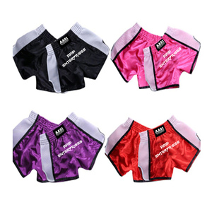 Pantalones Cortos de Muay Thai de Alta Calidad 100% Satén con Logotipo Frontal, Duraderos y Ecológicos para Entrenamiento y Combate - Product Image 6