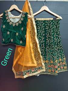 CROP <strong>TOP</strong> <strong>SKIRT</strong> / LEHENGA CHOLI EMBROIDERY WORKED PARTY KIDS Wear for GIRLS Dresses Shopping WHOLESALE