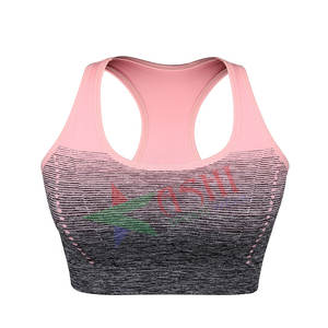 Soutien-gorge de sport pour femmes XL Fitness Logo personnalisé léger haut souple vêtements de sport débardeurs Yoga course Style Sexy doublure en Spandex Plus - Product Image 4