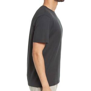 Camiseta promocional transpirable de algodón peinado, venta al por mayor, personaliza tu propio logotipo, impresión bordada, camisetas de cuello redondo para hombres - Product Image 3