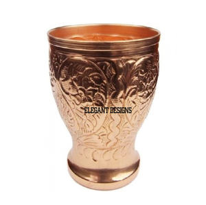 Handcrafted Luxurious Copper Glass <b>Table</b> Top Classic Restaurant Ware Full Hammered Traditional Style <b>Cocktail</b> Wine Stylish - Product Image 6