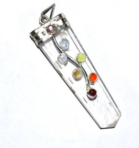 Acheter Cristal Quartz Fleur Chakra Pendentif Feng Shui Amour Sculpté Pierre Précieuse Agate Métal Pendentifs pour Guérison Chakra Pierre Bijoux - Product Image 1