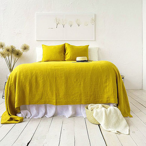 Juego de Cubrecama King Size 100% Lino Indio Hecho a Mano con Acolchado Kantha para Todas las Temporadas, Opción de Tamaño Queen, Ecológico y Antialérgico para Hotel - Product Image 1