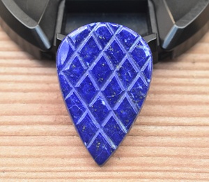 Lapis Lazuli แกะสลักหินสีฟ้า,หินอัญมณีสีฟ้า Cabochons ขายส่ง - Product Image 1