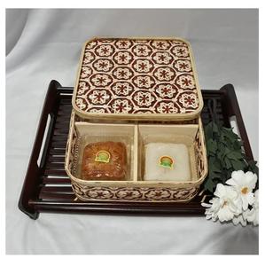 Boîte à bonbons en bambou tissé pour fabrication de bijoux, panier de rangement artisanal (100%) - Product Image 3